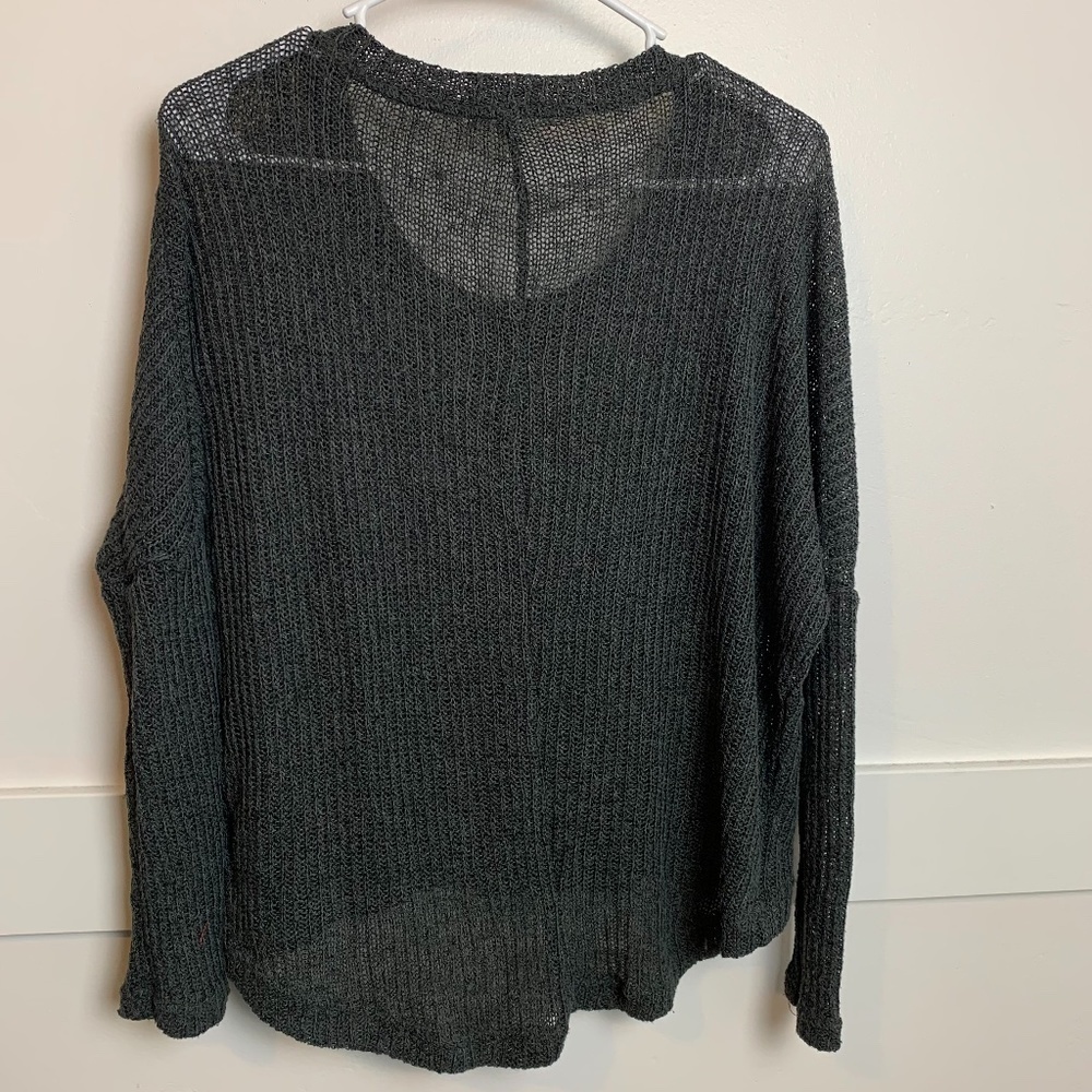 Tokyo Darling Dark Gray Hi-Low Pullover Sweater - Picture 2 of 8